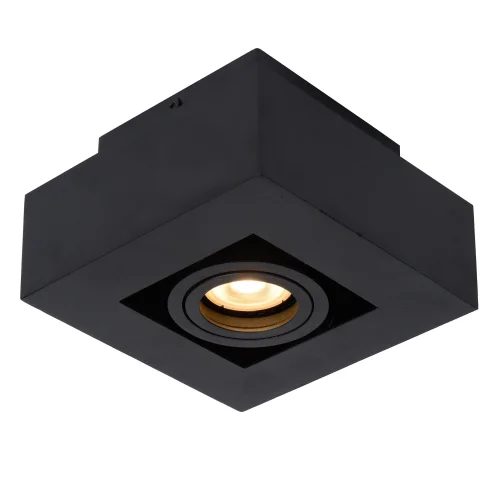 Светильник накладной Xirax 09119/06/30 Lucide чёрный 1 лампа, основание чёрное в стиле современный квадратный фото 4
